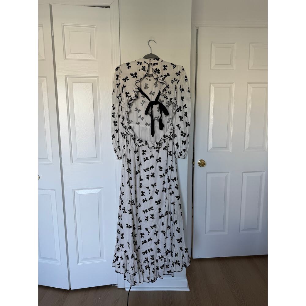 Sister Jane White Maxi Dress with Black Bows & Cutout Back - Picture 5 of 7
